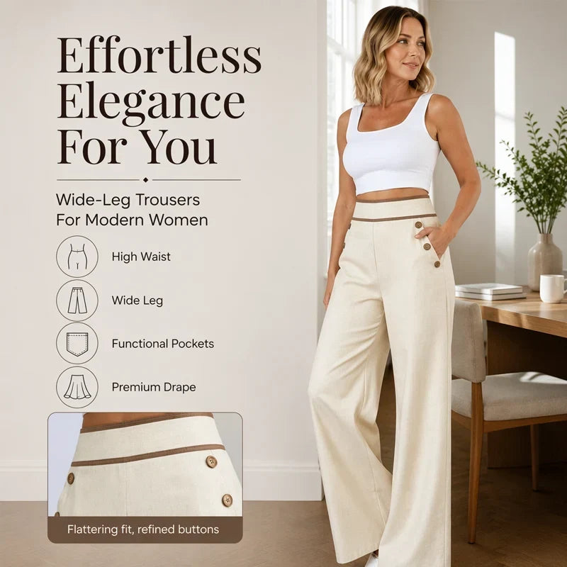 FOSCA - Pantaloni a vita alta eleganti valorizzanti