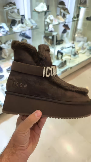 Stivaletti con pelliccia Icon art Marrone — foto 3