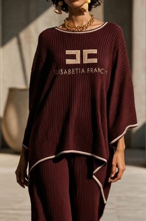 ELISABETTA FRANCHI logos elisabetta Coordinato • Maglia a coste • Bordo a contrasto — Soraya — SHOT 3