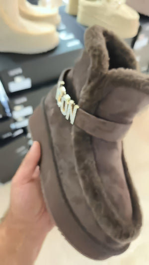 Stivaletti con pelliccia Icon art Grigio — foto 4
