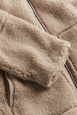 PIZZALE - Giacca in Fleece Oversize da Donna con Zip Frontale e Collo Alto
