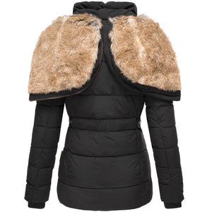 PIANFEI - Cappotto invernale con morbida pelliccia sintetica