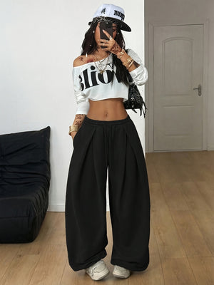 Pantaloni • Felpato fluido • Gamba ampia con pieghe ✨ — foto 2