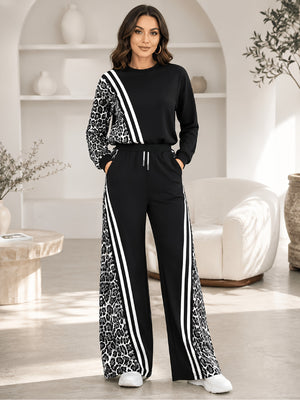 Set due pezzi • Tessuto fluido • Stile sportivo con inserti animalier 🌿 — foto 2