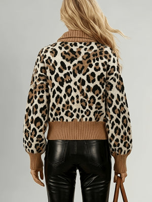 Cardigan • Maglia lavorata • Stampa animalier e zip ✨ — foto 2