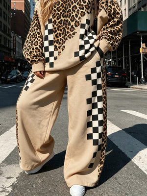 Set due pezzi • Felpato morbido • Stile animalier e quadri ✨ — foto 3